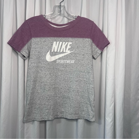 Nike Mauve and Gray Sportswear T-Shirt - Picture 1 of 4